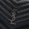 Saint Laurent Chevron Studded Sheepskin Monogram Envelope Chain Wallet Secondhand