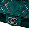 Chanel Paris Edinburgh Medium Stitched Suede Saltire Single Flap Secondhand