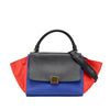 Celine Small Tricolor Leather Trapeze Satchel Secondhand