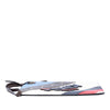 Fendi Fila Mania Multicolor Zucca Embossed Leather Clutch Secondhand