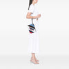 Fendi Fila Mania Multicolor Zucca Embossed Leather Clutch Secondhand