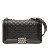 Chanel Old Medium Quilted Caviar Boy Flap Secondhand