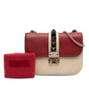 Valentino Small Tricolor Calfskin Rockstud Glam Lock Crossbody Secondhand