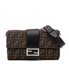 Fendi Zucca Canvas Convertible Baguette Crossbody Secondhand