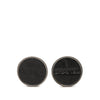 Secondhand Chanel Brass Leather Logo Clip On Earrings