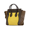 Celine Micro Tricolor Leather Luggage Tote Secondhand