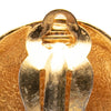 Chanel CC Quilted Gold Plated Round Clip On Earrings Secondhand