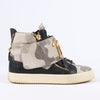 Giuseppe Zanotti High-top Sneakers Camouflage x Leather in Black, Size 40 EU Secondhand