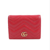 Secondhand Gucci GG Marmont 466492 Leather Compact Wallet Red