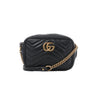 Gucci GG Marmont Leather Crossbody Bag in Black Secondhand