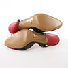 Gucci Slingback Leather Strap Pumps in Black x Red 740058, Size 37.5 EU Secondhand