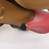 Gucci Slingback Leather Strap Pumps in Black x Red 740058, Size 37.5 EU Secondhand