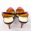 Gucci Slingback Leather Strap Pumps in Black x Red 740058, Size 37.5 EU Secondhand
