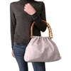 Gucci Bamboo GG handbag in lilac canvas