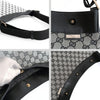 Gucci grey/black GG canvas shopper shoulder bag