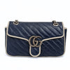 Gucci small leather Marmont shoulder bag blue