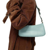 Gucci baguette shoulder bag in powder blue GG leather