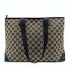 Gucci GG shoulder shopper bag in canvas and leather