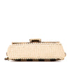 Fendi Pequin Gingham Canvas And Raffia Baguette Satchel Secondhand