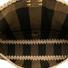 Fendi Pequin Gingham Canvas And Raffia Baguette Satchel Secondhand