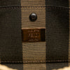 Fendi Pequin Gingham Canvas And Raffia Baguette Satchel Secondhand