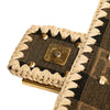 Fendi Pequin Gingham Canvas And Raffia Baguette Satchel Secondhand