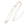 Chanel CC Gold Plated Faux Pearl and Rhinestone Deer Pendant Necklace Secondhand