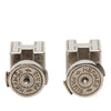 Hermès Palladium Plated Cage D H Cube Earrings Secondhand