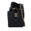 Chanel Mini Quilted Calfskin Drawstring Bucket Bag Secondhand