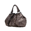 Prada Metallic Nappa Mordore Ruffle Tote Secondhand