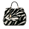 Secondhand Dolce & Gabbana Medium Faux Fur Zebra Print Miss Sicily Satchel
