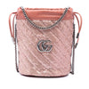 Gucci Small GG Marmont Sequined Diagonal Matelasse Calfskin Bucket Bag Secondhand