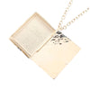 Chanel Gold Plated Resin Lion Book Locket Pendant Necklace Secondhand