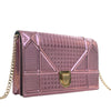 Dior Metallic Patent Microcannage Diorama Wallet on Chain Secondhand