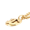Chanel CC Gold Plated Quilted Pendant Necklace Secondhand
