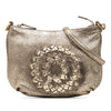 Bottega Veneta Metallic Intrecciato Trimmed Cervo Deerskin Illusion Shoulder Bag Secondhand