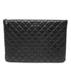 Chanel Large Quilted Lambskin Double Stitch O Case Clutch Secondhand