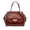 Fendi Leather and Pequin Canvas Silvana Satchel Secondhand