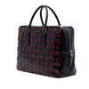 Prada Spazzolato Leather Geometric Applique Briefcase Secondhand