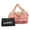Chanel Small Quilted Wool Tweed Elegant Chain Flap Secondhand