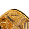 Chanel Gold Plated Matelasse Diamond Clip On Earrings Secondhand