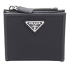 Prada Saffiano-Trimmed Tessuto Zip Bifold Wallet Secondhand