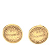 Chanel Gold Plated 31 Rue Cambon Button Clip On Earrings Secondhand