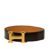 Hermès Box Calf and Togo Constance H Reversible Belt Secondhand