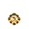 Chanel Gold Plated Gripore CC Brooch Secondhand