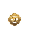 Chanel Gold Plated Gripore CC Brooch Secondhand