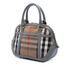 Burberry Small Leather Trimmed House Check Canvas Bridle Orchard Satchel Secondhand