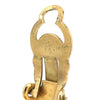 Chanel CC Gold Plated Round Clip on Earrings Secondhand