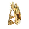 Chanel CC Gold Plated Round Clip on Earrings Secondhand