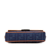 Fendi Zucca Embroidered Denim Baguette Satchel Secondhand